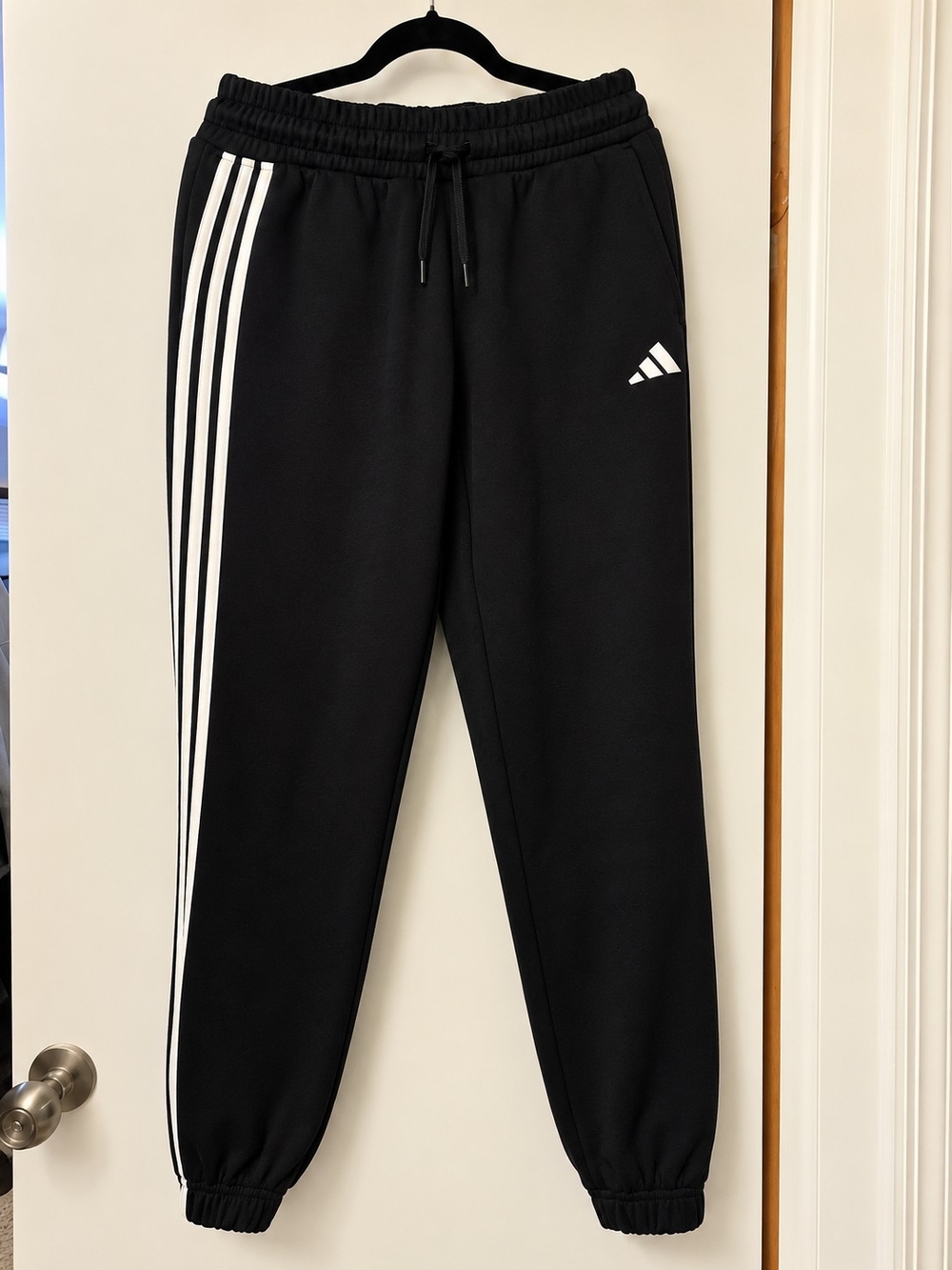 Adidas Black 3 Stripe Jogger Sweatpants Athletic Pants